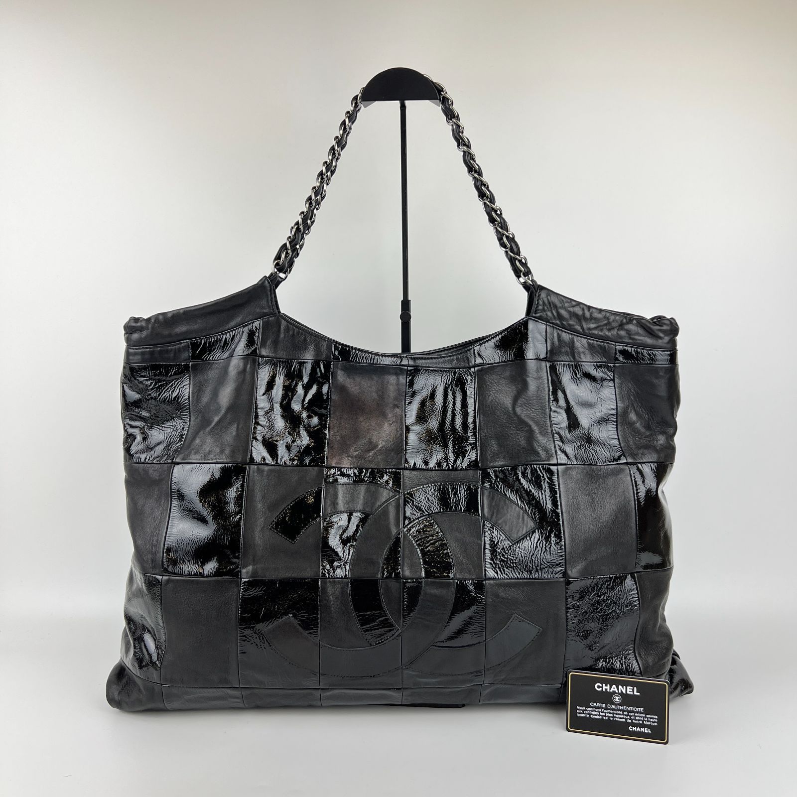 中古】CHANEL シャネル ココマーク パッチワーク ショルダーバッグ