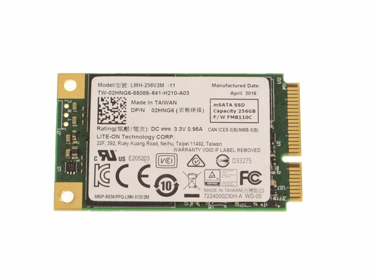 90日保証 再生品 256 GB mSATA Dell 2 HNG 6 LITE ON LMH V M SATA s SSD