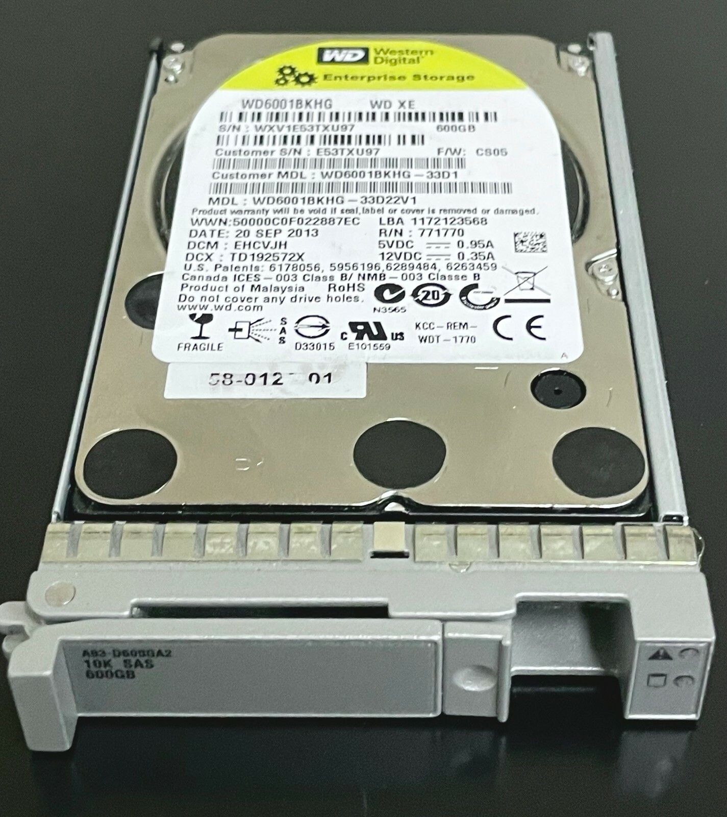 90日保証 再生品 A 03 D 600 GA 2 Cisco GB 6 Gbps 10 K 5 in SAS HDD Hard Drive