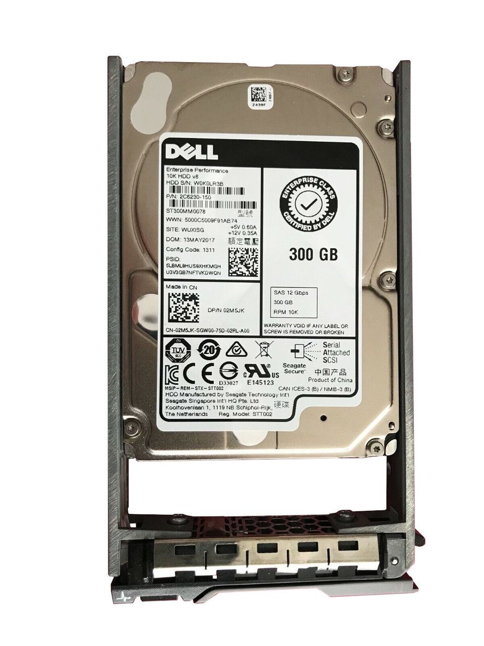 90日保証 再生品 Dell 2 M 5 JK 300 GB Seagate SAS 12 G 10 K Hard Drive HDD