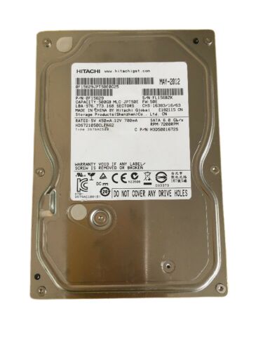 90日保証 再生品 0 F 15629 Hitachi 500 GB 7200 RPM SATA 3 5 HDD