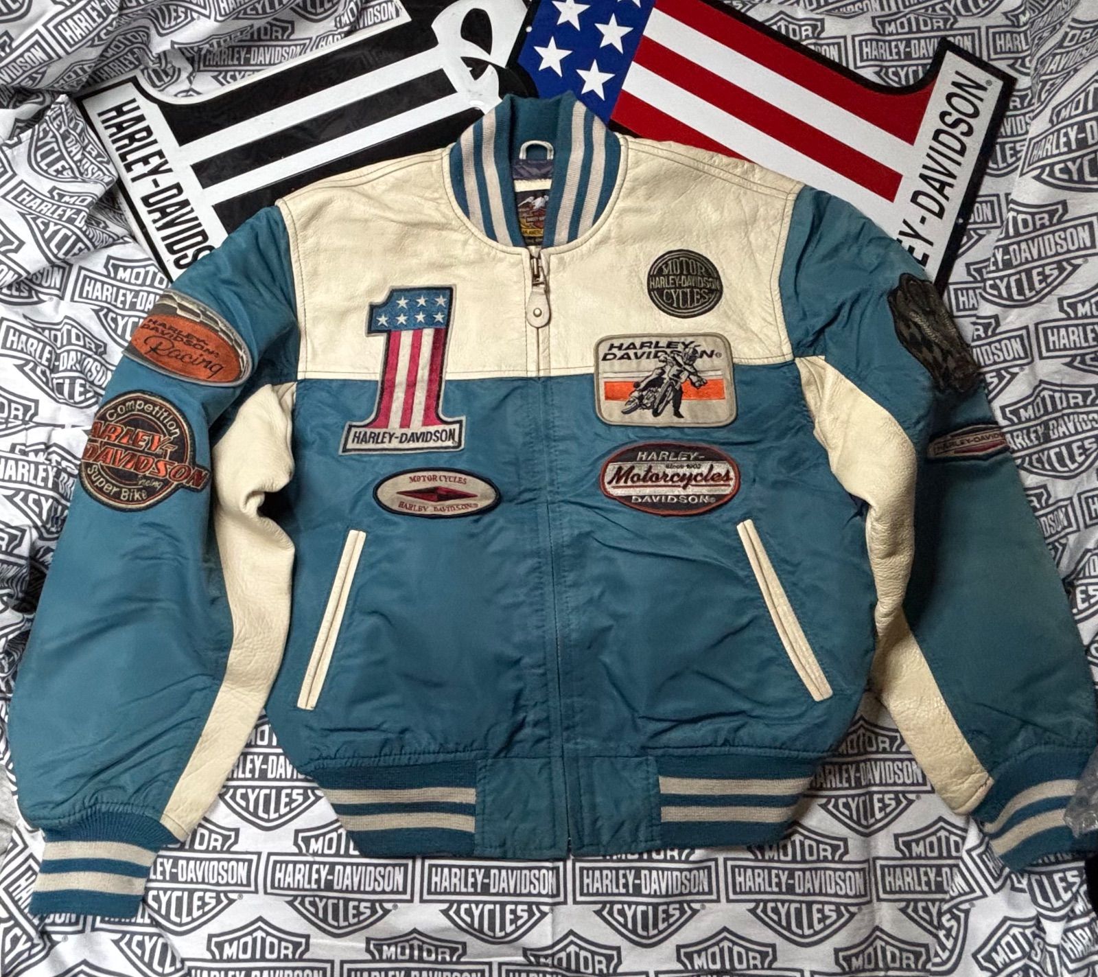 ⭐️稀な美品！ハーレーダビットソン非常にレアなヴィンテージレザー