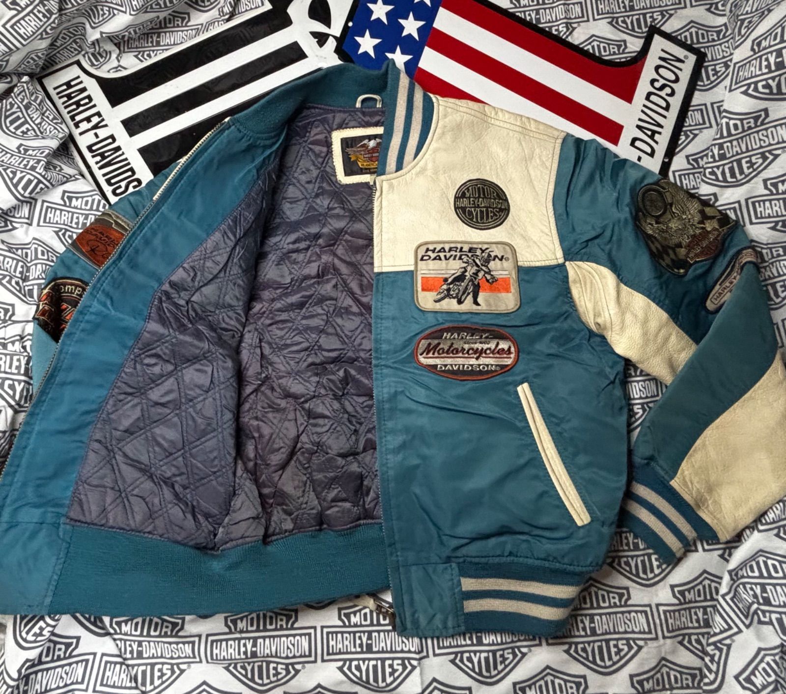 ⭐️稀な美品！ハーレーダビットソン非常にレアなヴィンテージレザー