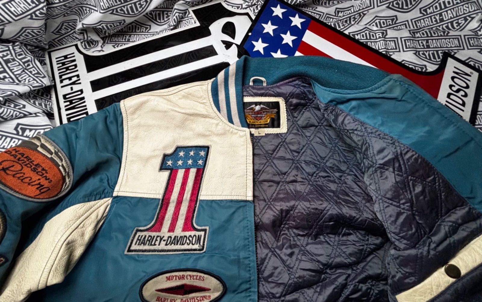 ⭐️稀な美品！ハーレーダビットソン非常にレアなヴィンテージレザー