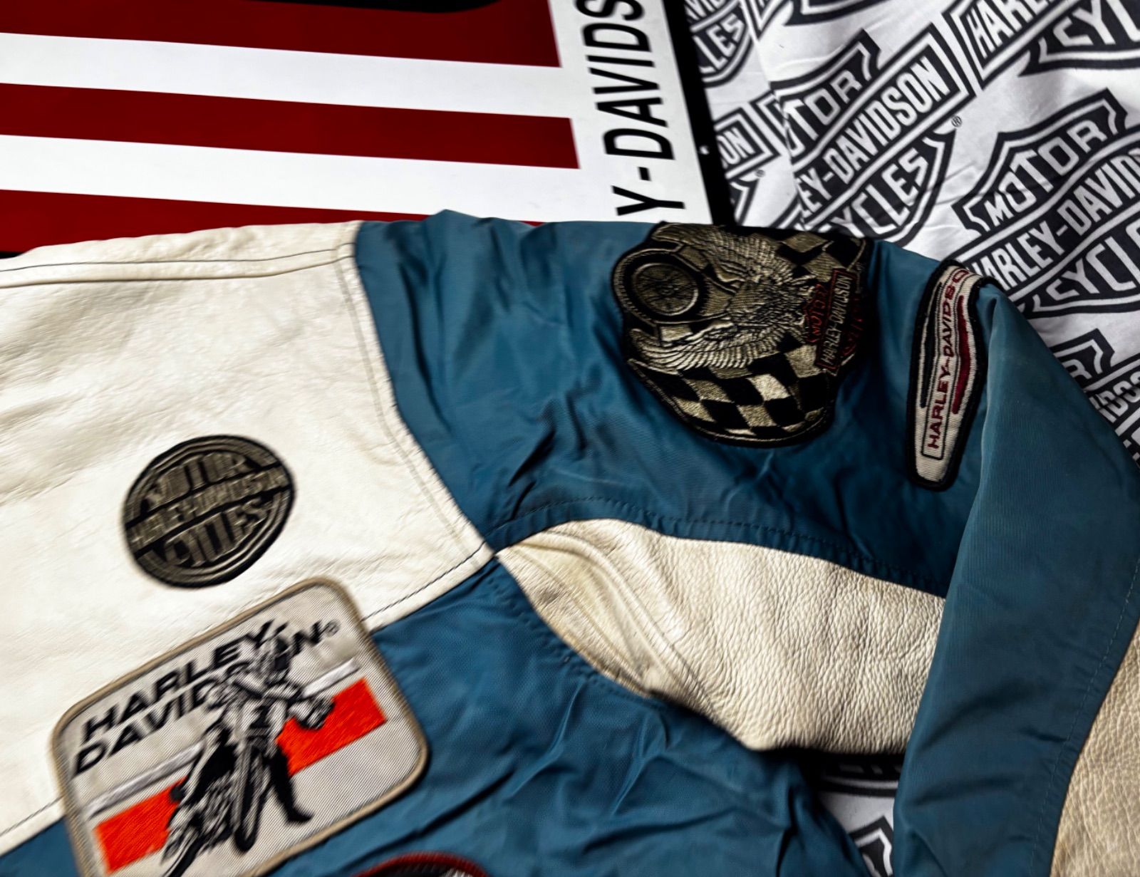 ⭐️稀な美品！ハーレーダビットソン非常にレアなヴィンテージレザー