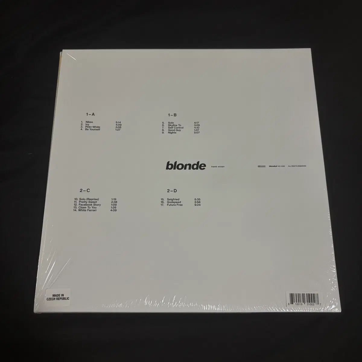 フランク オーシャン blonde lp ヴァイナル ビニールレコード その他 楽器 機材 ホビー 楽器 アート
