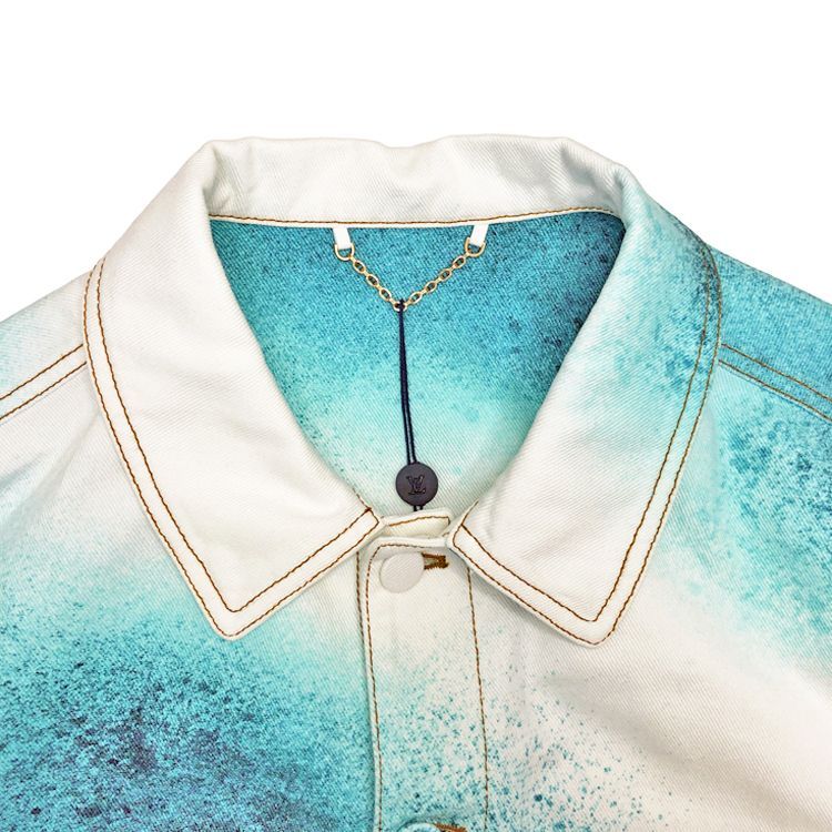 【未使用級】23年新作　ルイヴィトン LVスプレーデニムジャケット 未使用級】23年新作ルイヴィトン LVスプレーデニムジャケット