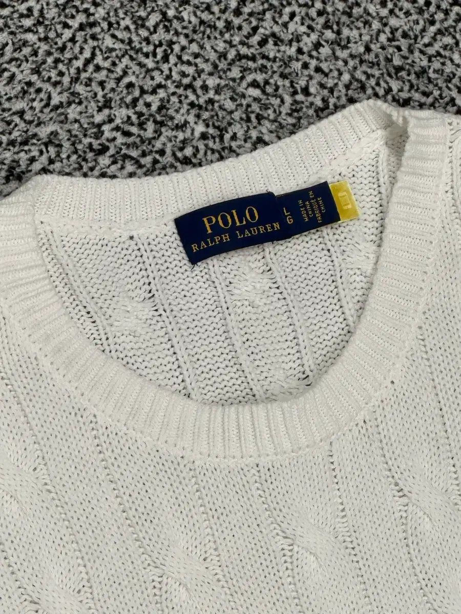 ポロ ラルフローレン ケーブル 半袖 ニット 白 - メルカリ