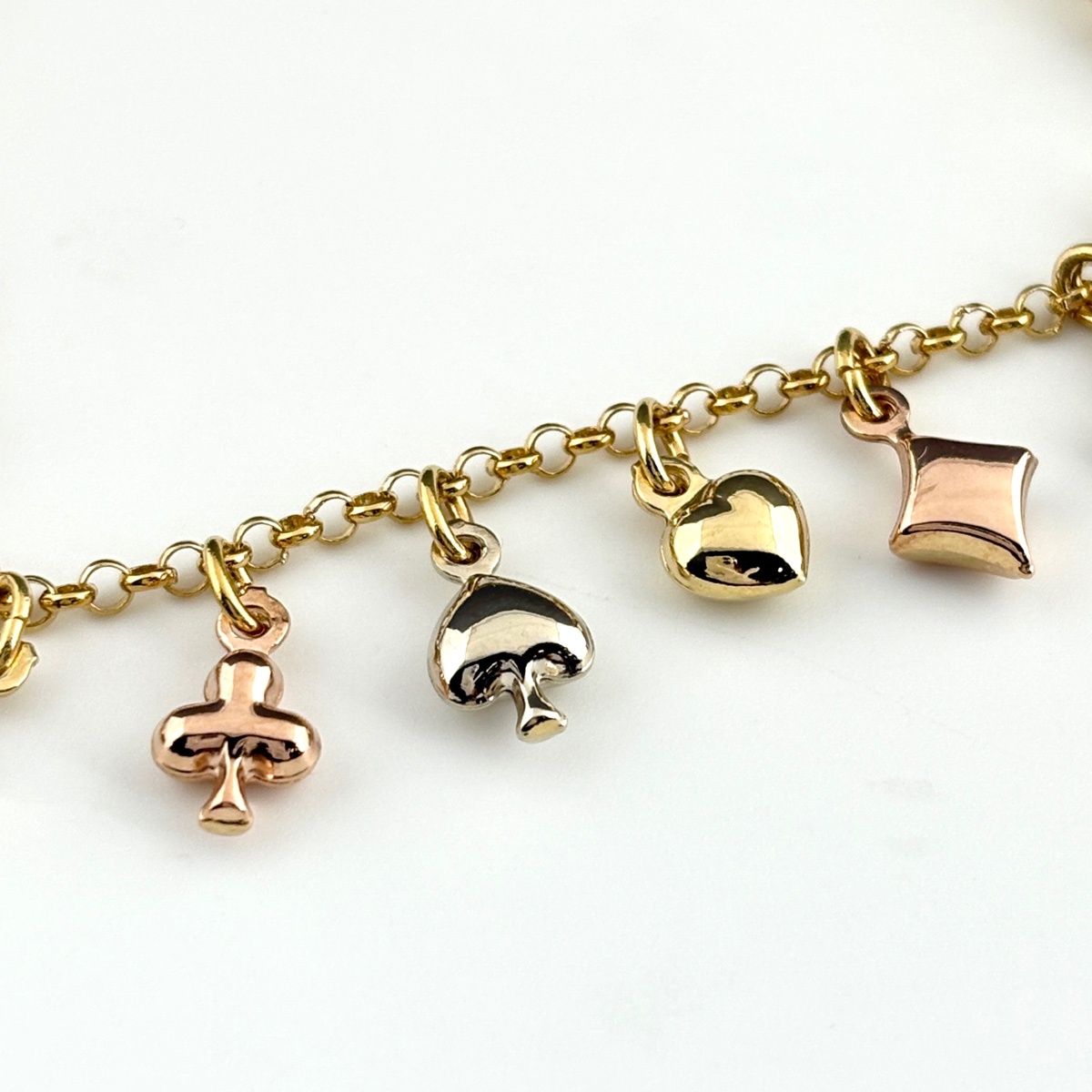 スタージュエリー STAR JEWELRY トランプモチーフ デザインバングル YG イエローゴールド 腕輪 スリー バングル 750 レディース