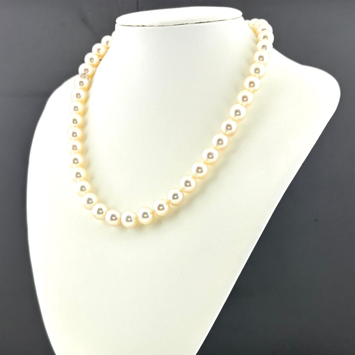 ミキモト MIKIMOTO パール デザインネックレス WG ホワイトゴールド 