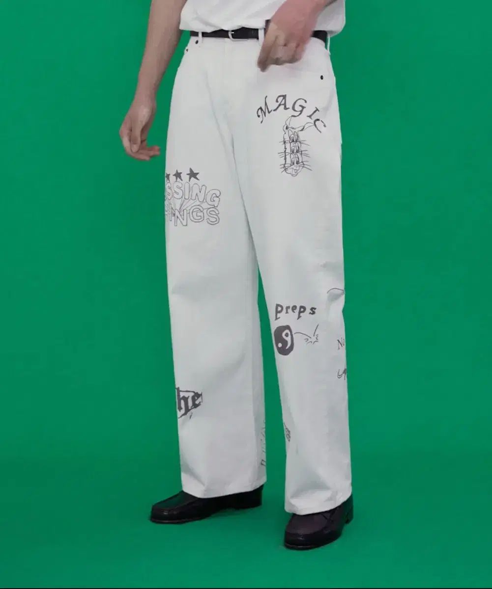 vivastudio ビバスタジオ ドローイング デニム パンツ 白 L