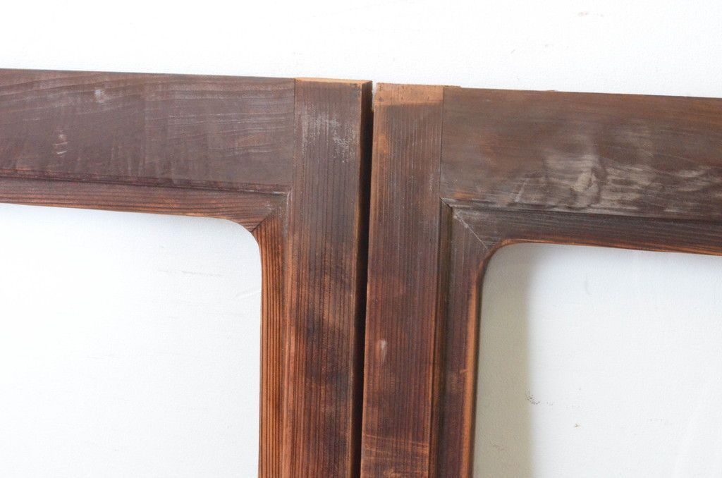  現状販売 窓 セット アンティーク建具 シンプル 引き戸 ガラス戸 レトロ 4～7営業日前後で発送 修理加工希望の方3ヶ月程で発送 R-065259 サッシ 窓 住宅設備