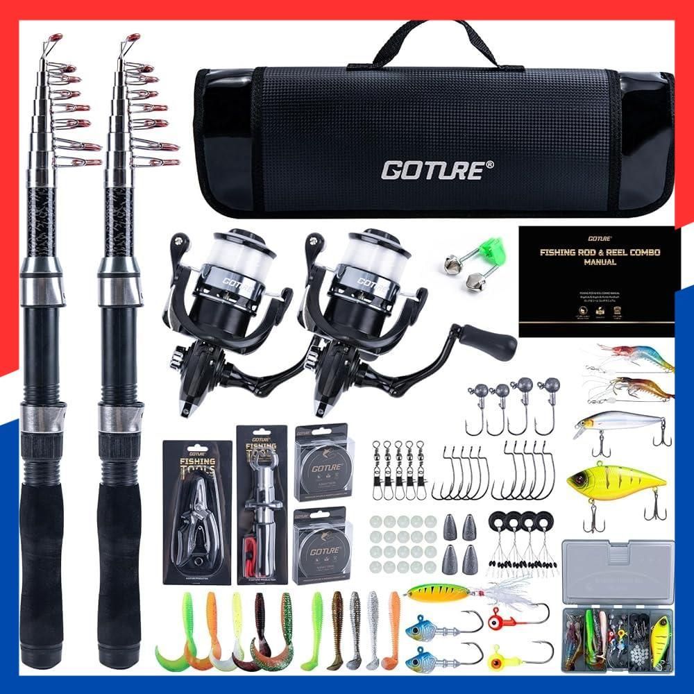 2 本 パワープライヤー フィッシュグリップ 釣り用ベルなど 釣り糸付属のスピニングリール 完備 日本語説明書付き 投げ竿 釣り餌 振出ロッド 炭素伸縮釣竿 釣竿セット 3 M 川 海 穴 磯 淡水 超軽量 釣りセット 携帯
