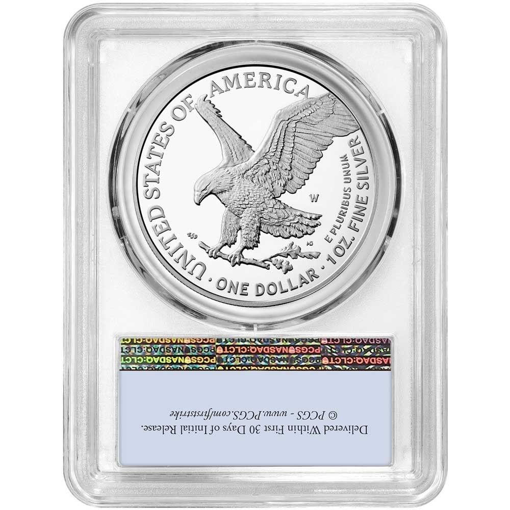 2025 W 1 1オンス プルーフ アメリカンシルバーイーグル PCGS FS フラッグラベル ホワイト