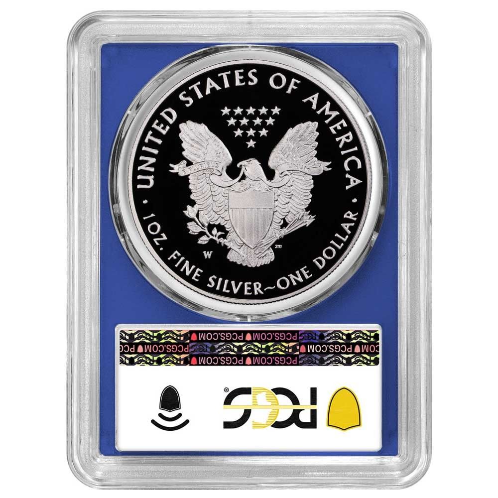 2021 W 1 1オンス T プルーフ アメリカンシルバーイーグル PCGS FDOI ブルーラベル