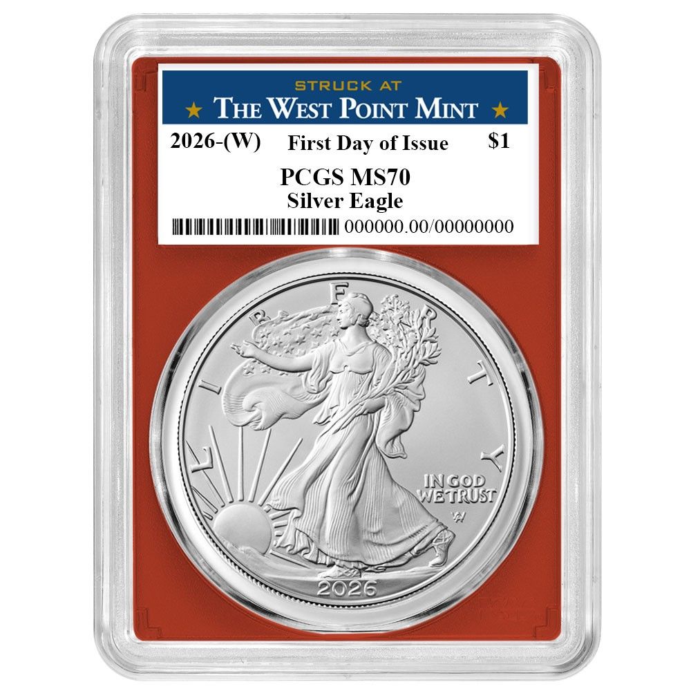 2026 (W) $1 1オンス アメリカンシルバーイーグル PCGS MS70 FDOI