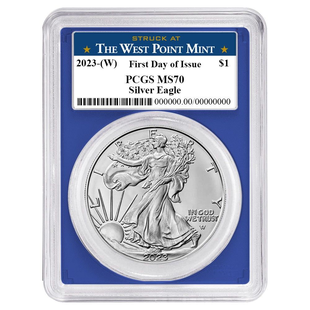 2023年 (W) 1ドル 1オンス アメリカンシルバーイーグル PCGS MS70 FDOI