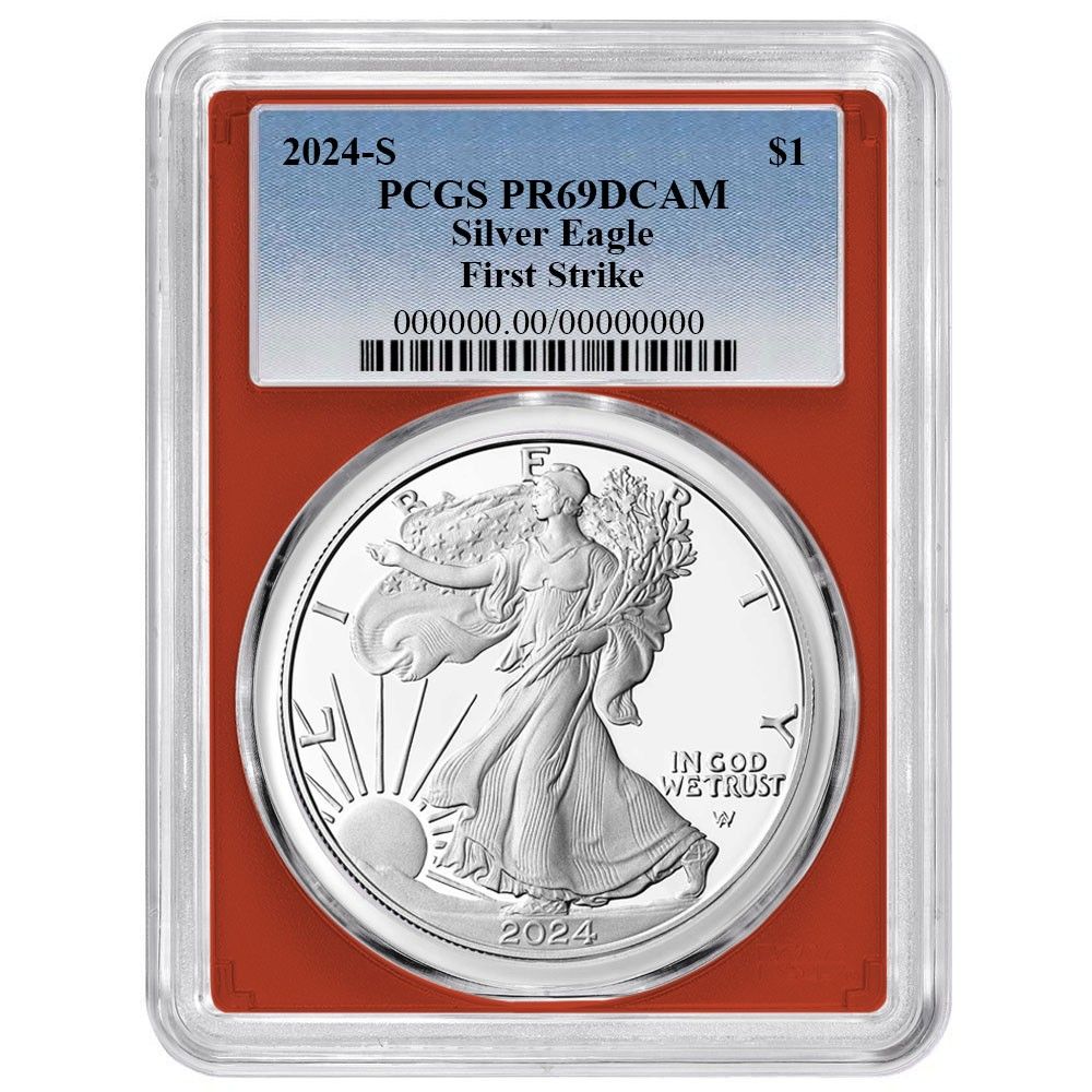 2025-S 1 1オンス プルーフ アメリカンシルバーイーグル PCGS FS ブルーラベル レッドフレーム