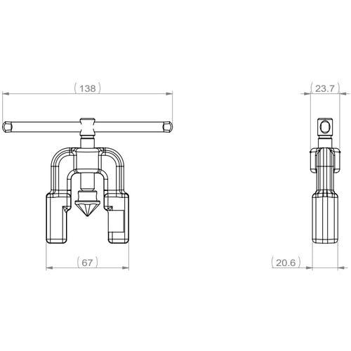 TRUSCO トラスコ 45°フ -カッターセット ウィットサイズ GFS-W