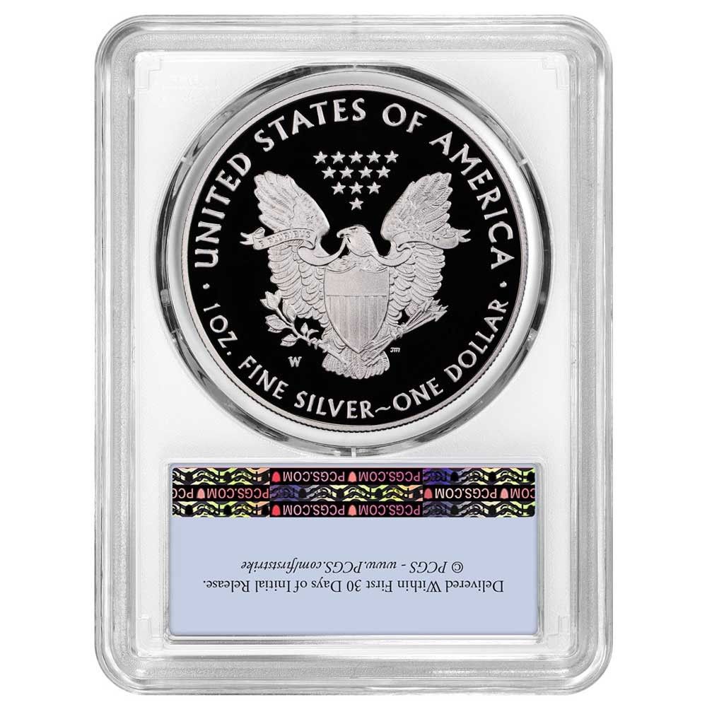 2021 W 1 1オンス T プルーフ アメリカンシルバーイーグル PCGS FS ブルーラベル