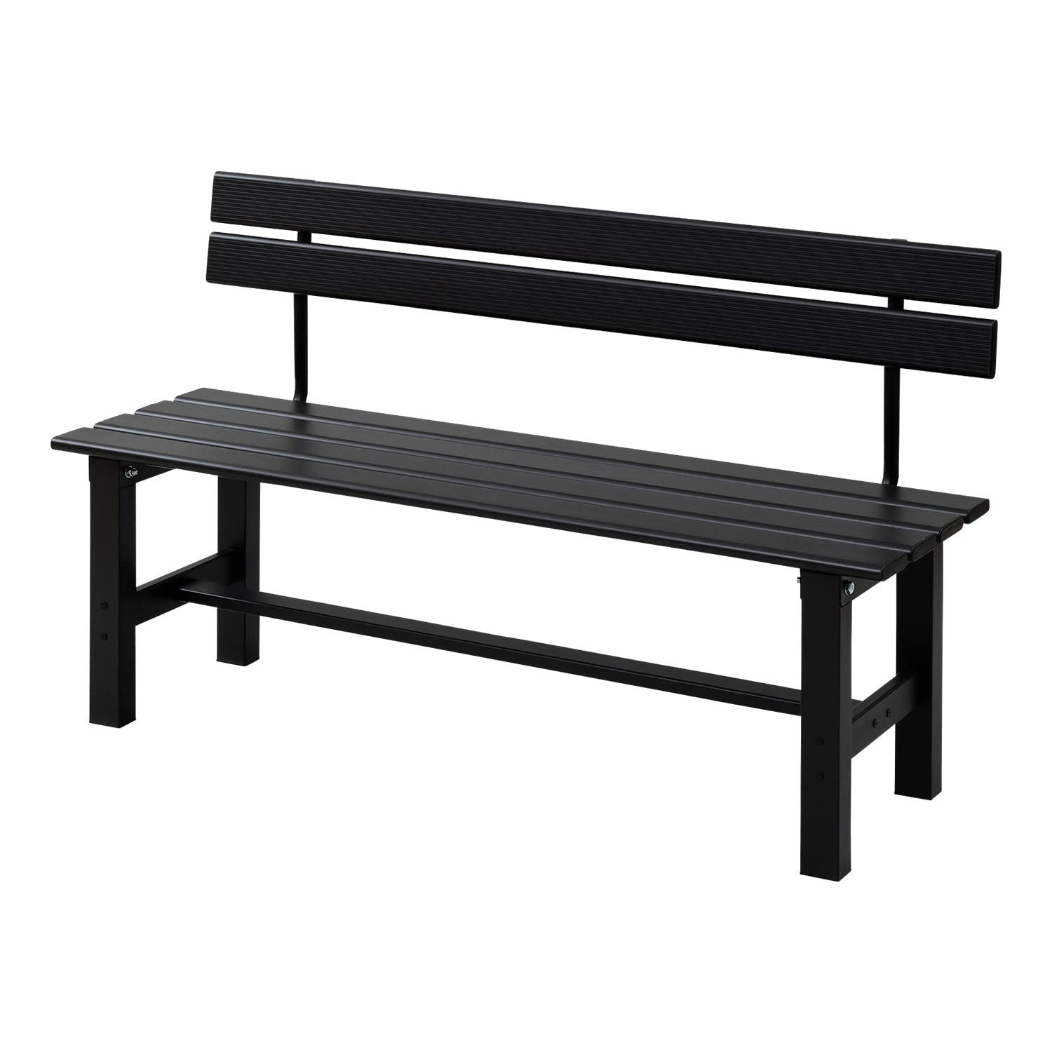 ガーデンマスター Gardenmaster アルミ縁台 背付き 幅120×奥行40×高さ72 cm ガーデンベンチ ガーデンチェア ベランダ バルコニー 軽量 踏み台 玄関台 お庭 ダークブラウン KBT 120