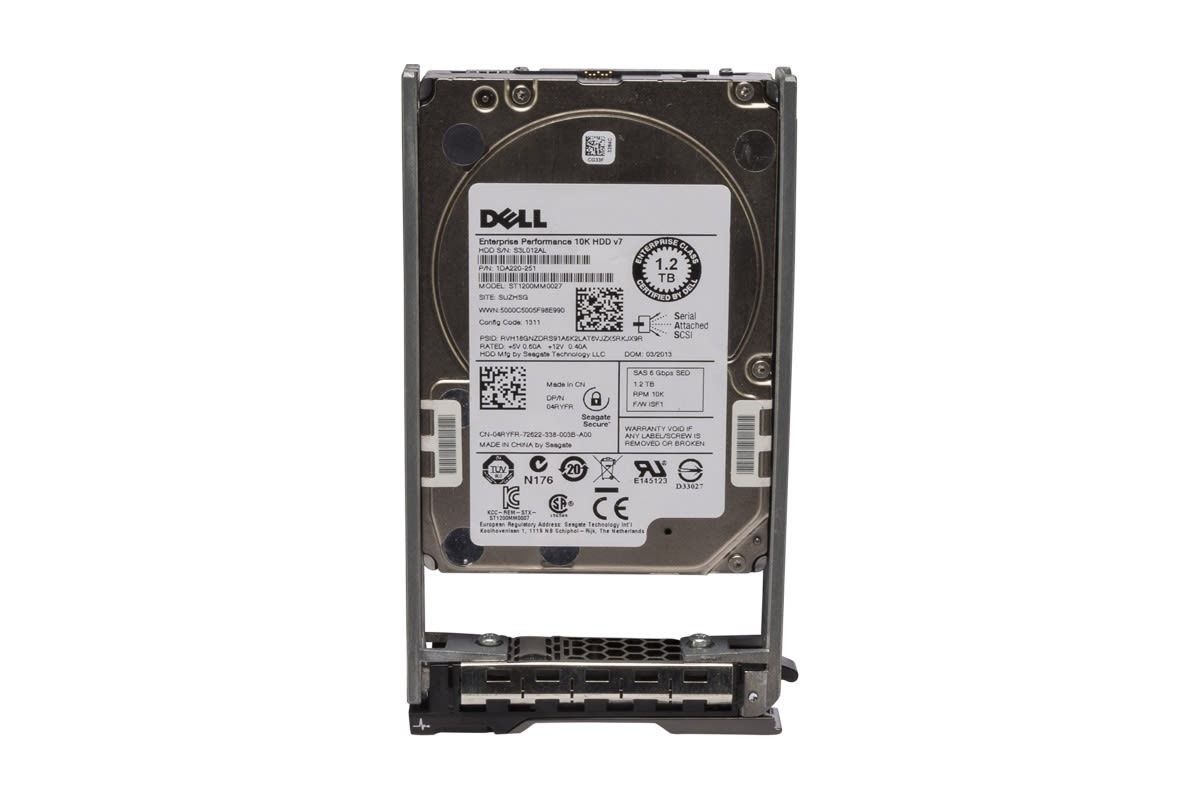 90日保証 再生品 Dell 4 RYFR 1 2 TB 10 K SAS 5 HDD Enterprise Server Hard Drive