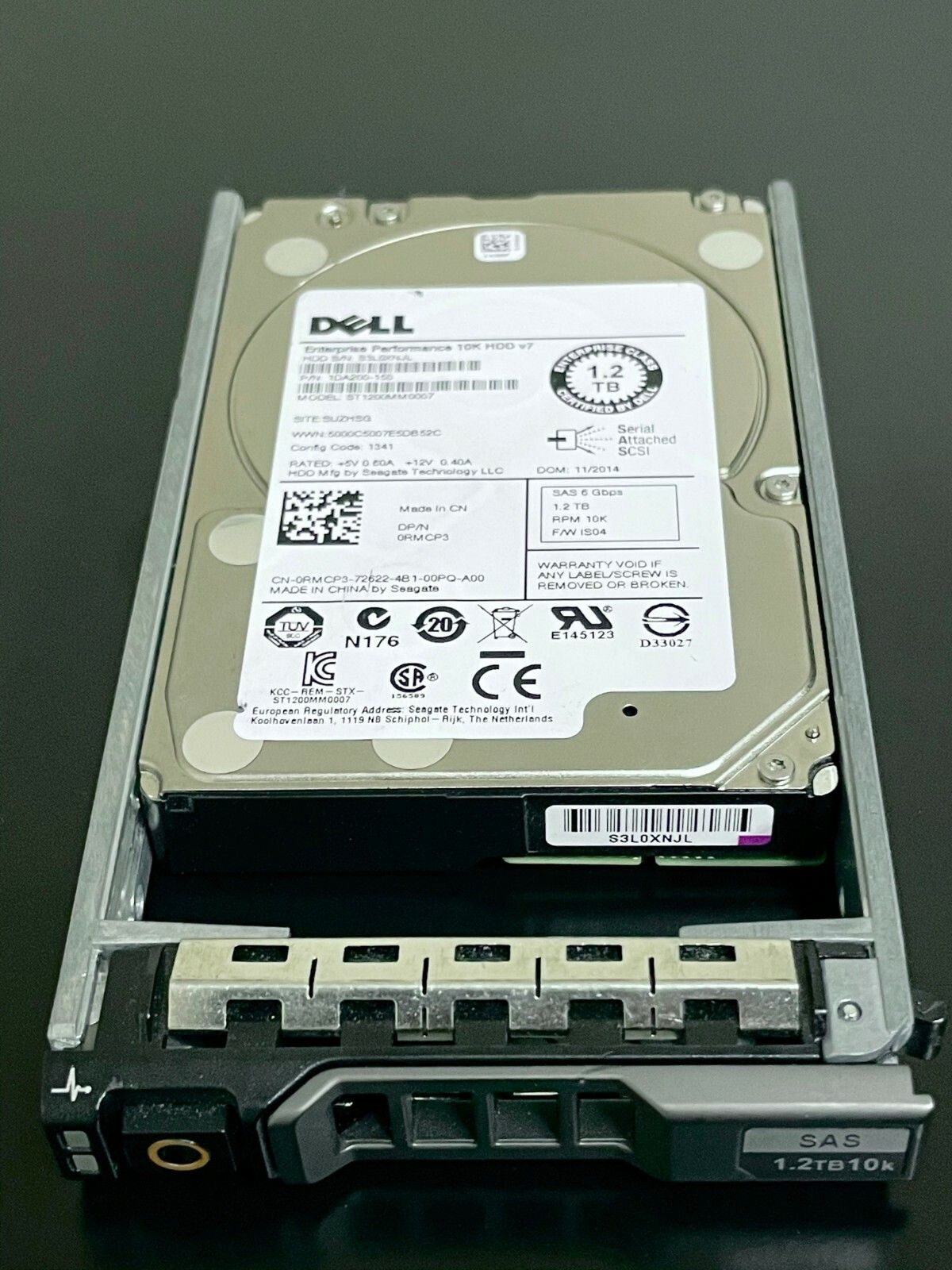 90日保証 再生品 RMCP 3 Dell 0 1.2 TB 6 G 10 K 2.5 SAS HARD DRIVE