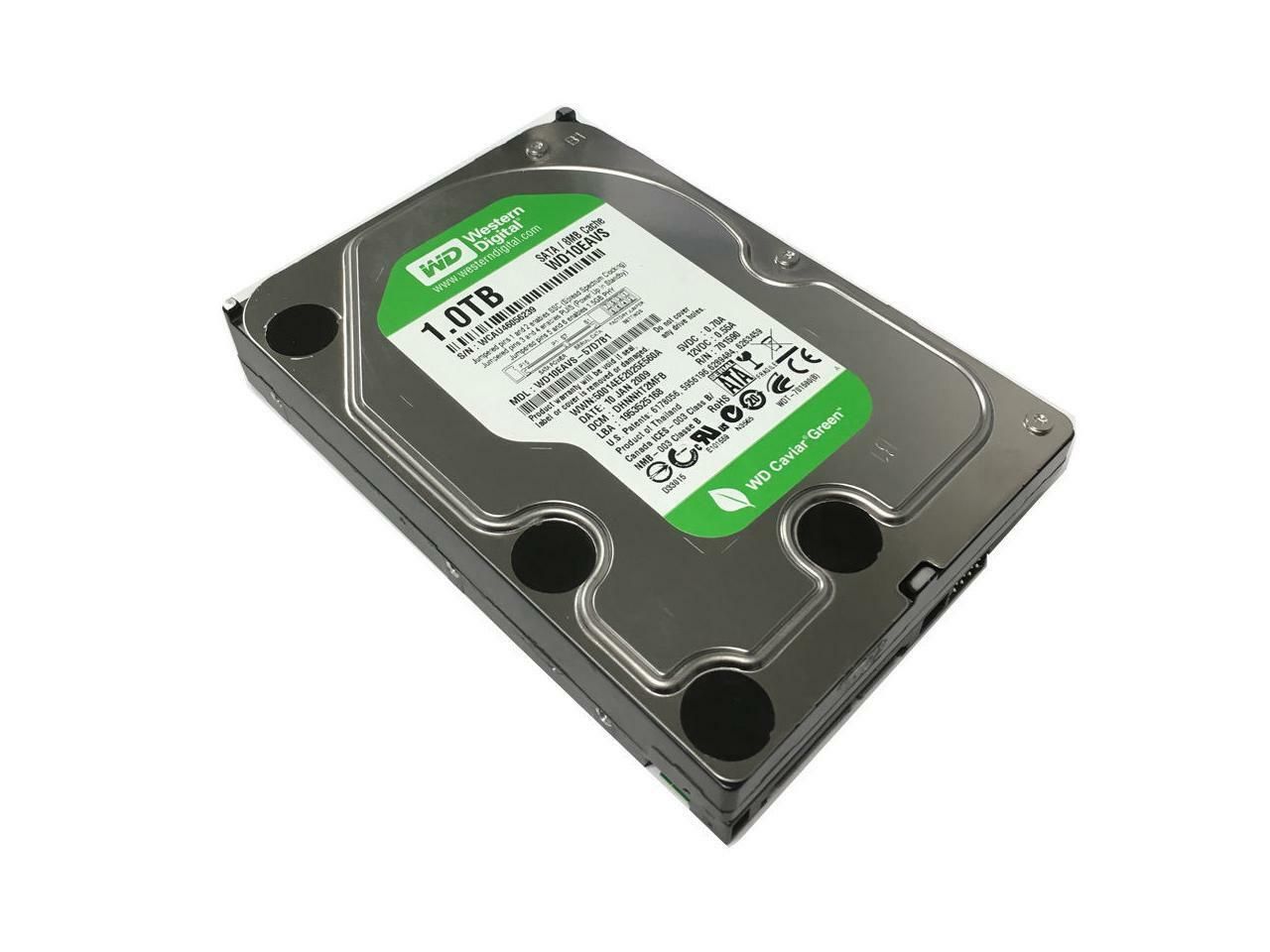 90日保証 再生品 Western Digital Green 1 TB 7200 RPM SATA 3.5 Desktop Hard Drive