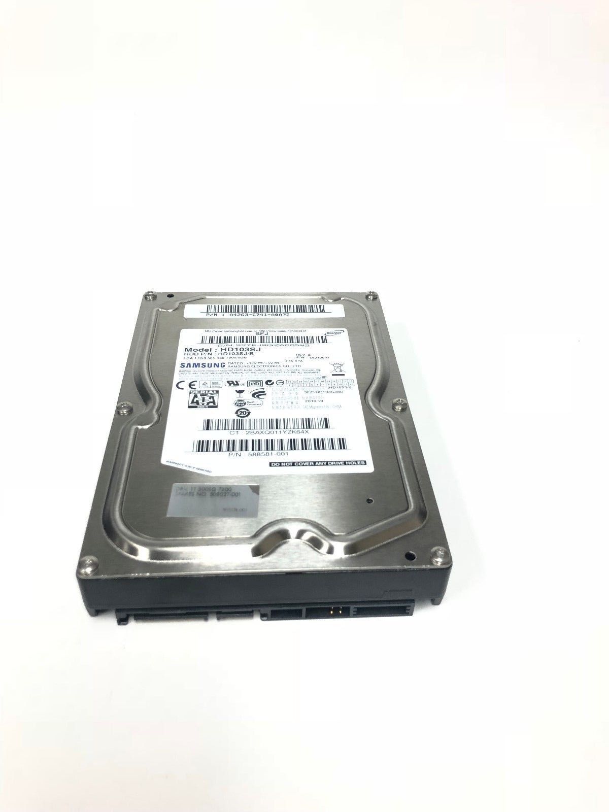 90日保証 再生品 588581-001 Samsung HD 103 SJ 1 TB 7200 RPM 32 MB SATA 3.0 Gb s Hard Drive B