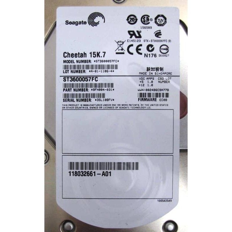 90日保証 再生品 Seagate 600 GB 15 K 3 5 FC HDD Fibre Channel Enterprise Hard Drive