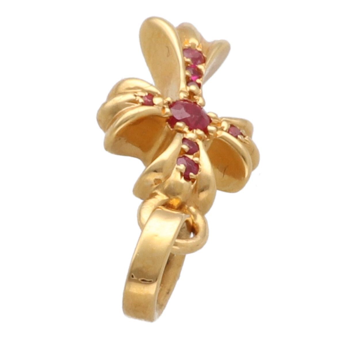 中古】 No brand ノーブランド ペンダントトップ ルビー ミニクロス