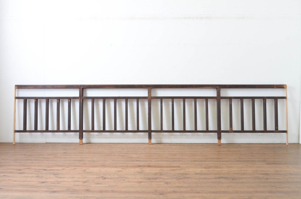 現状販売 手すり 和製アンティーク 昭和初期 お屋敷 手摺 柵 欄干 木製フェンス 1週間～発送 修理加工希望の方3ヶ月程で発送 R-065274