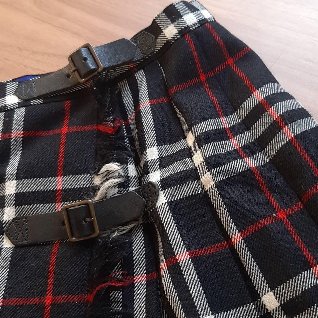 バーバリー ブルーレーベル 巻き スカート ブラック チェック M ラップ