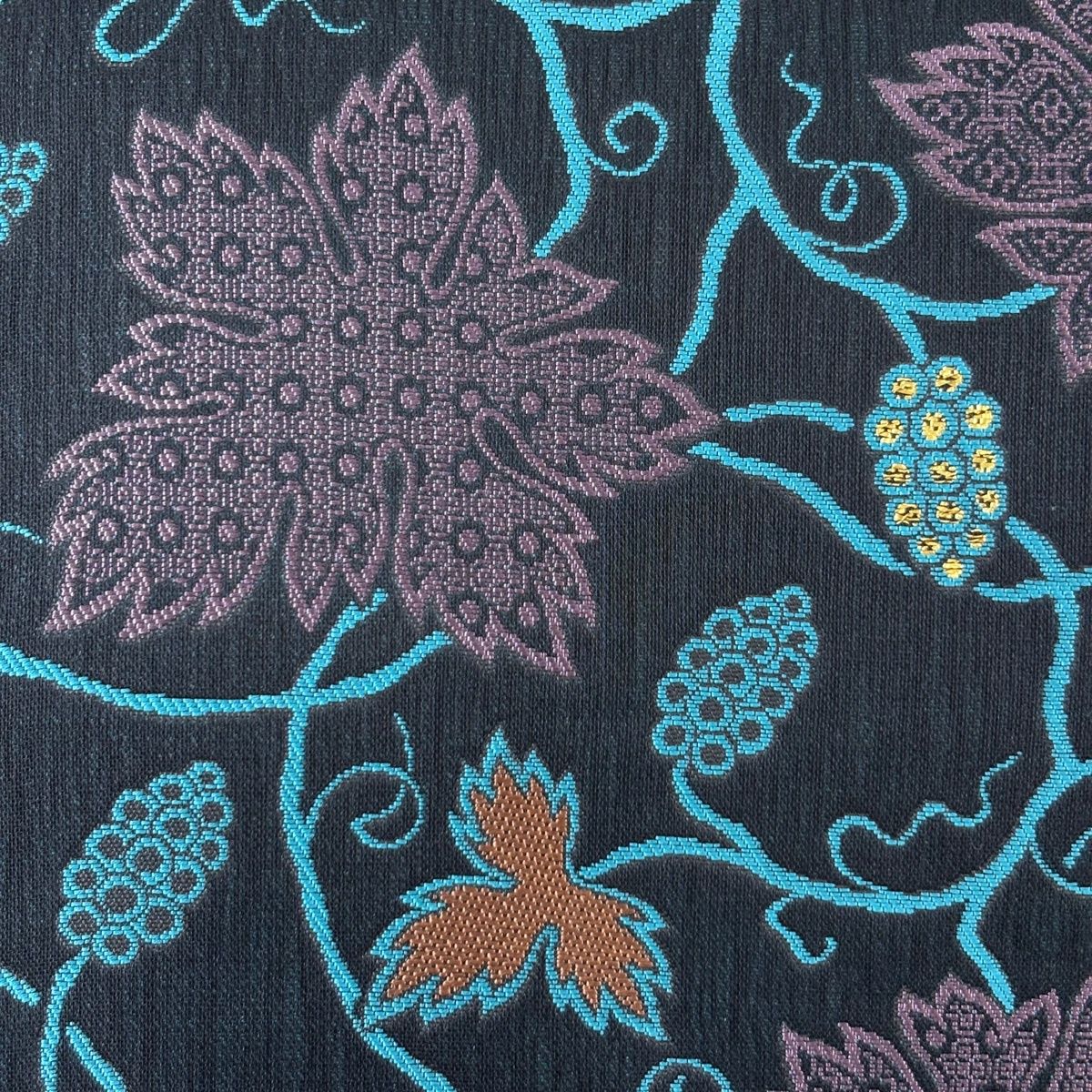 美品】 袋帯 名品 夏帯 葡萄唐草 箔 墨色 六通 正絹 【中古】 - メルカリ