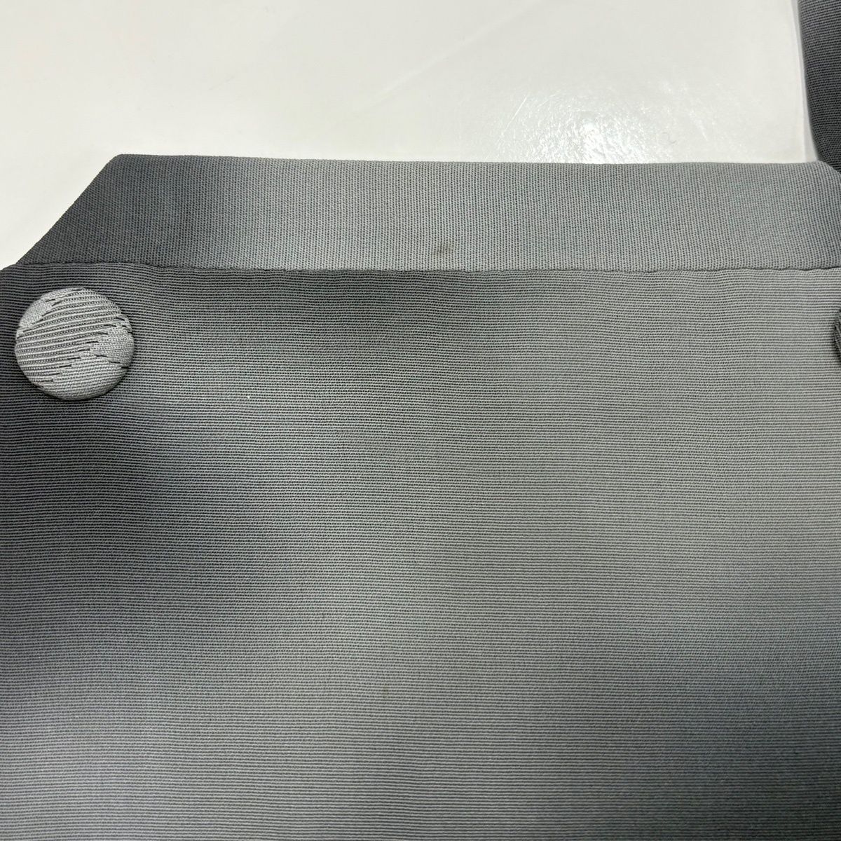  道行 身丈87 5 cm 裄丈64 M 和装コート 角衿 菱 花 ぼかし 銀糸 灰色 正絹 秀品 羽織 着物 浴衣