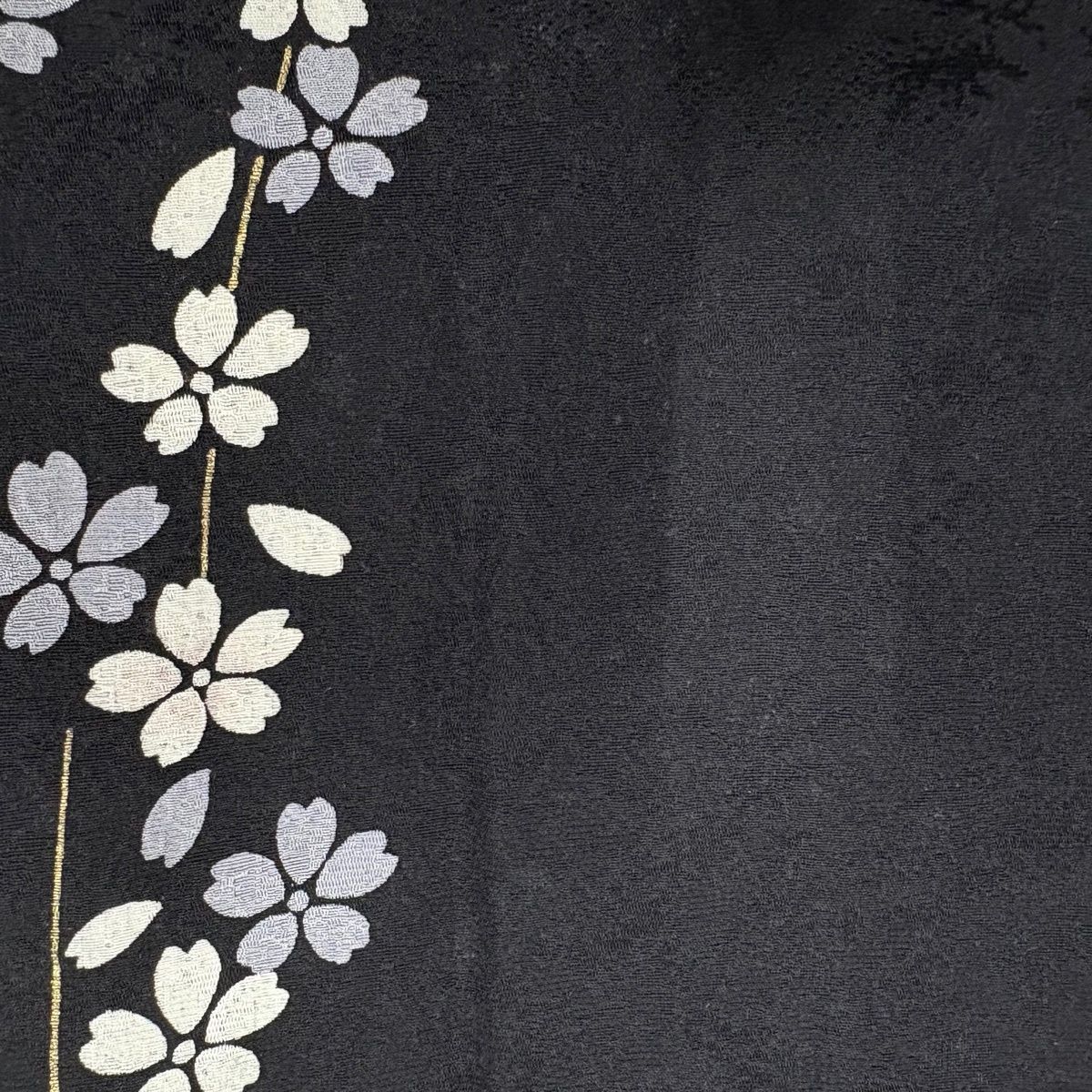  訪問着 身丈164 cm 裄丈66 5 M 袷 桜 金彩 ぼかし 黒 正絹 秀品 訪問着 付け下げ 着物