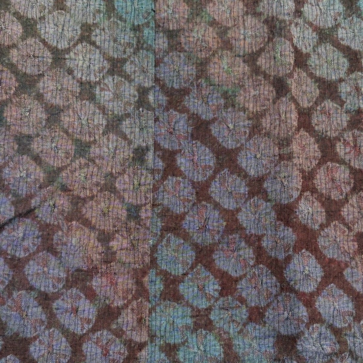  道中着 身丈98 5 cm 裄丈65 M 和装コート 着物衿 紬地 幾何学 絞り 赤紫 正絹 秀品 羽織 着物 浴衣