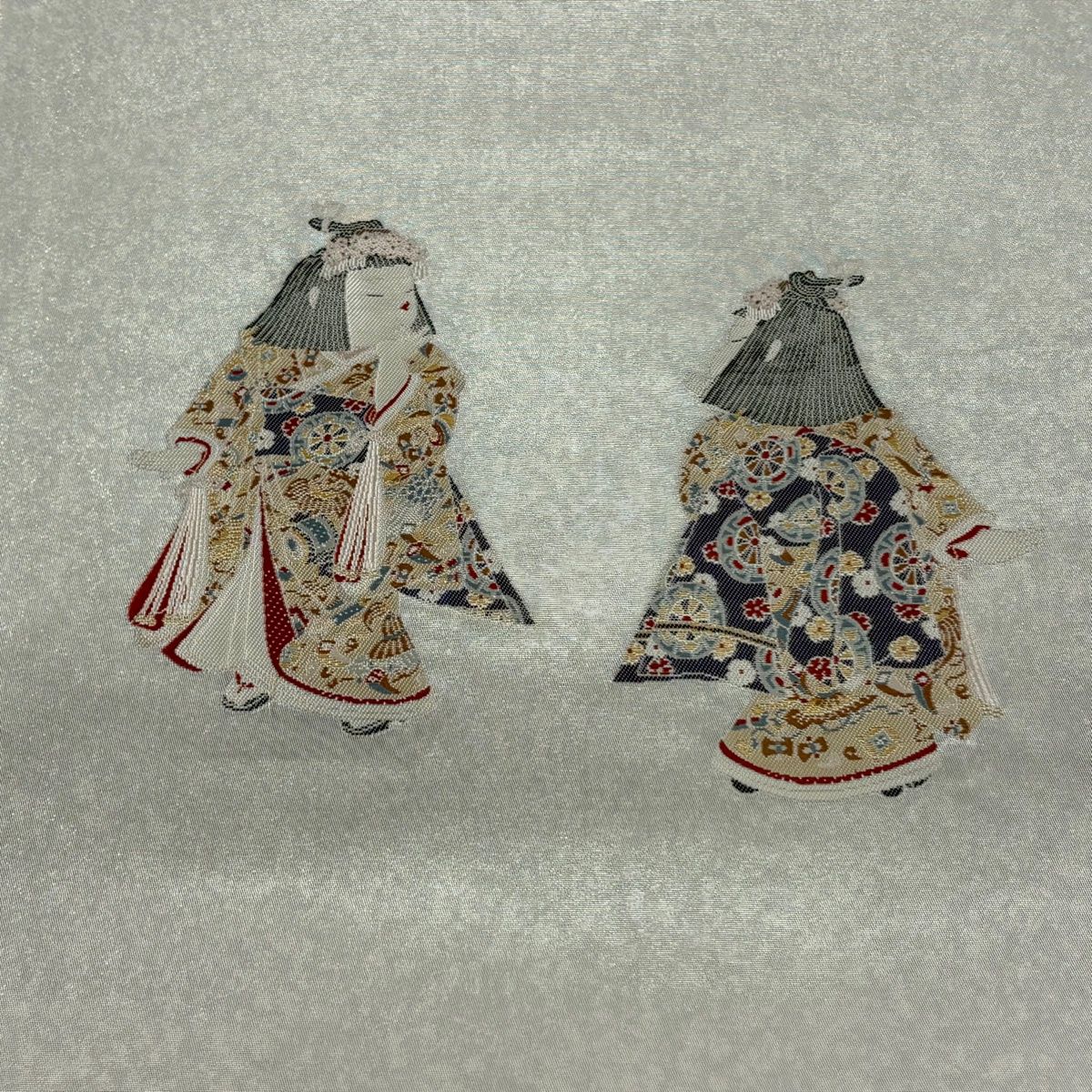 美品】 袋帯 逸品 由水十久監修 落款 証紙 瀞銀錦 長嶋成織物 共箱付