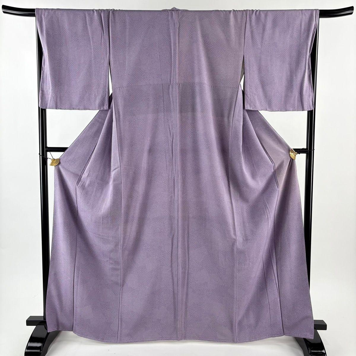 江戸小紋 身丈166 cm 裄丈67 5 L 袷 寄せ柄 トンボ 紫 正絹