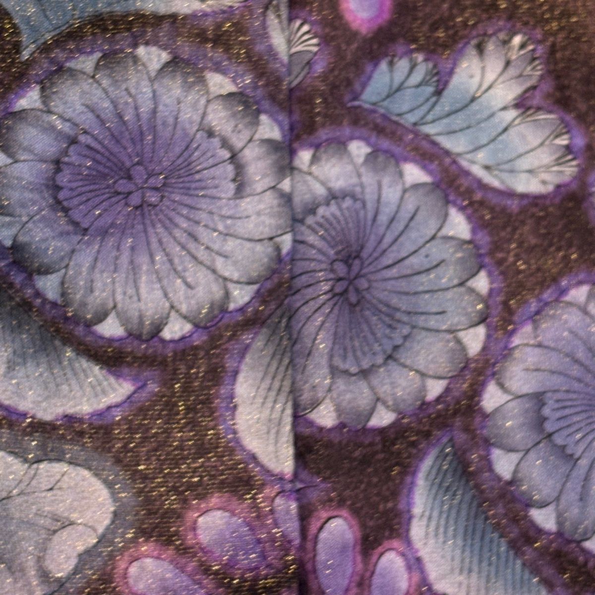  訪問着 身丈161 5 cm 裄丈67 M 袷 辻が花柄 金通し ぼかし 緑 正絹 訪問着 付け下げ 着物