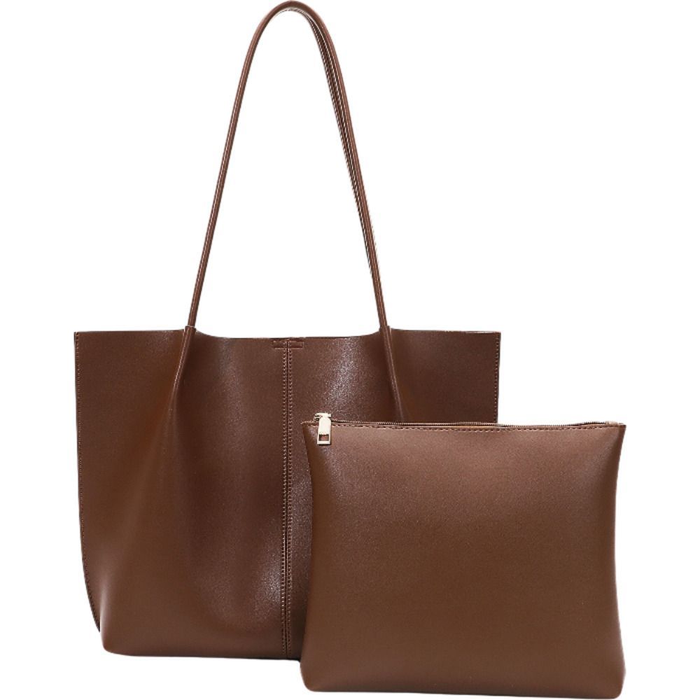 セラピアン トートバッグ レザー×ステパン A4可 肩掛け ダークブラウン ☆ ダークブラウン ☆ トートバッグ A4 ミニバッグ付き トートバッグ