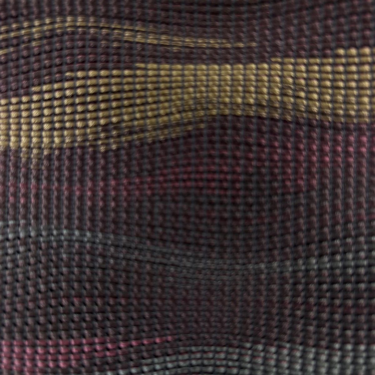 名古屋帯 秀品 八寸名古屋帯 松葉仕立て 霞 焦茶色 正絹