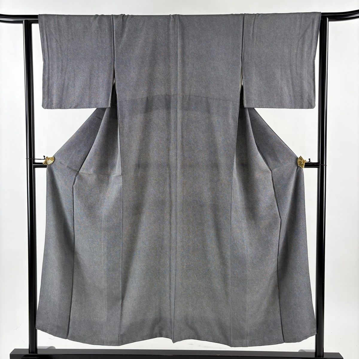 江戸小紋 身丈150 5 cm 裄丈62 S 袷 鮫 黒灰 正絹