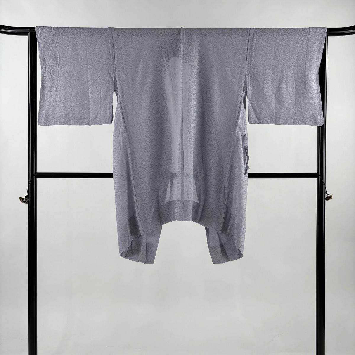 道中着 身丈93 cm 裄丈66 M 和装コート 花唐草 薄紫 正絹 秀品