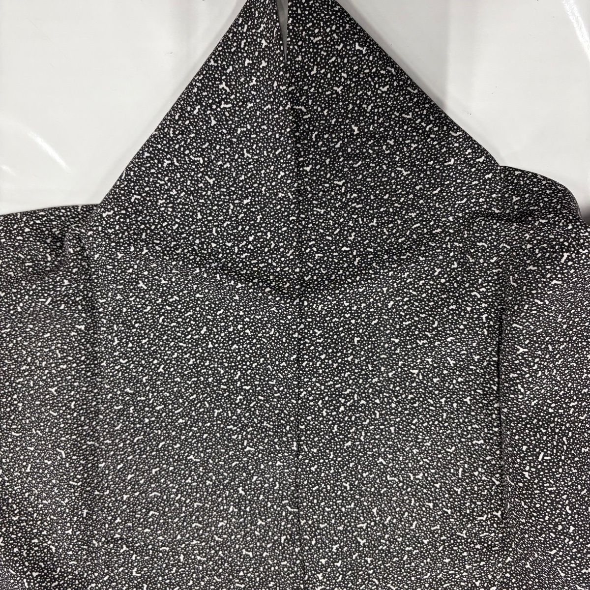  付下げ 身丈158.5 cm 裄丈64 M 袷 樹木 染め分け ぼかし 黒 正絹 秀品 訪問着 付け下げ 着物