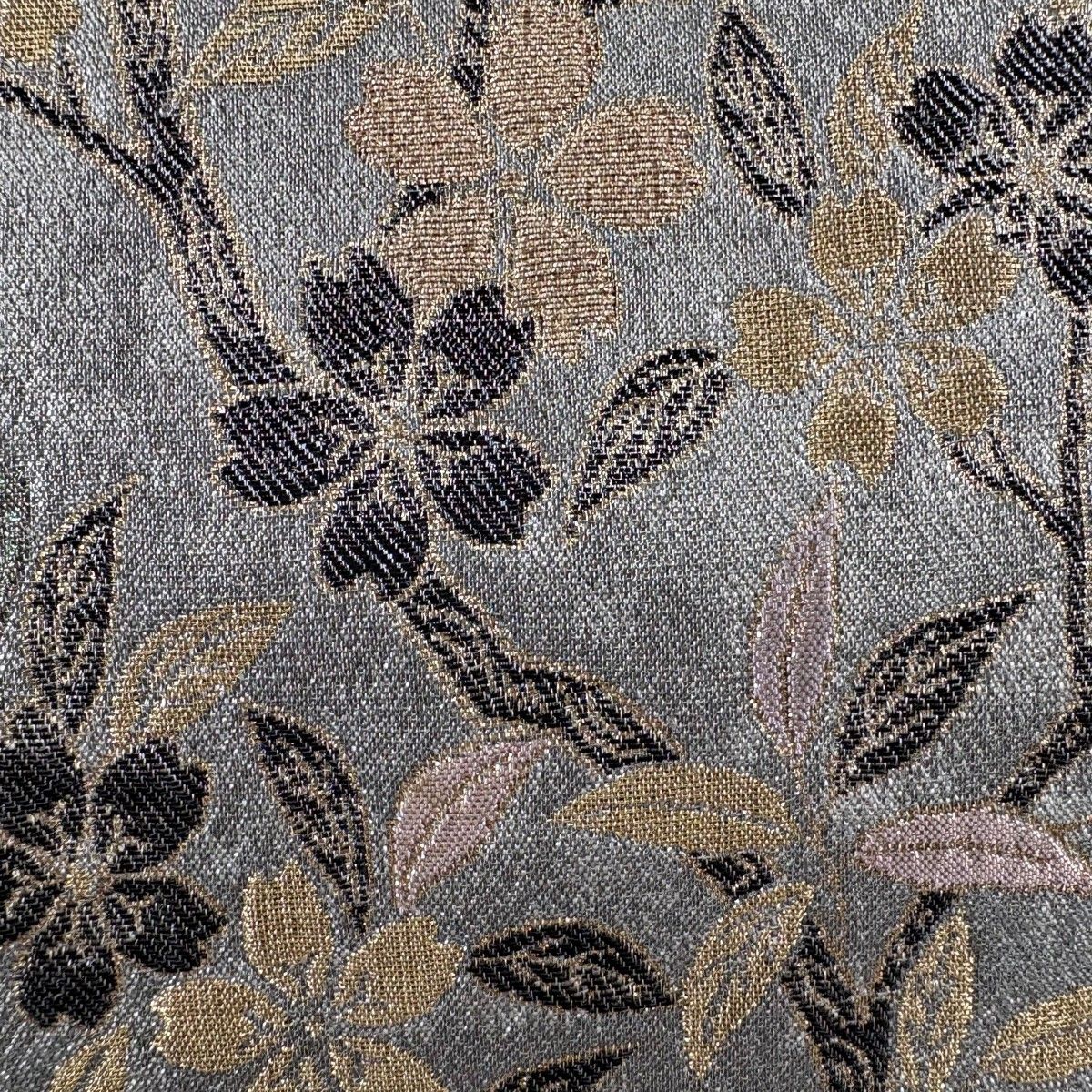 美品】 袋帯 秀品 桜 七宝 金銀糸 箔 灰色 六通 正絹 【中古】 - メルカリ