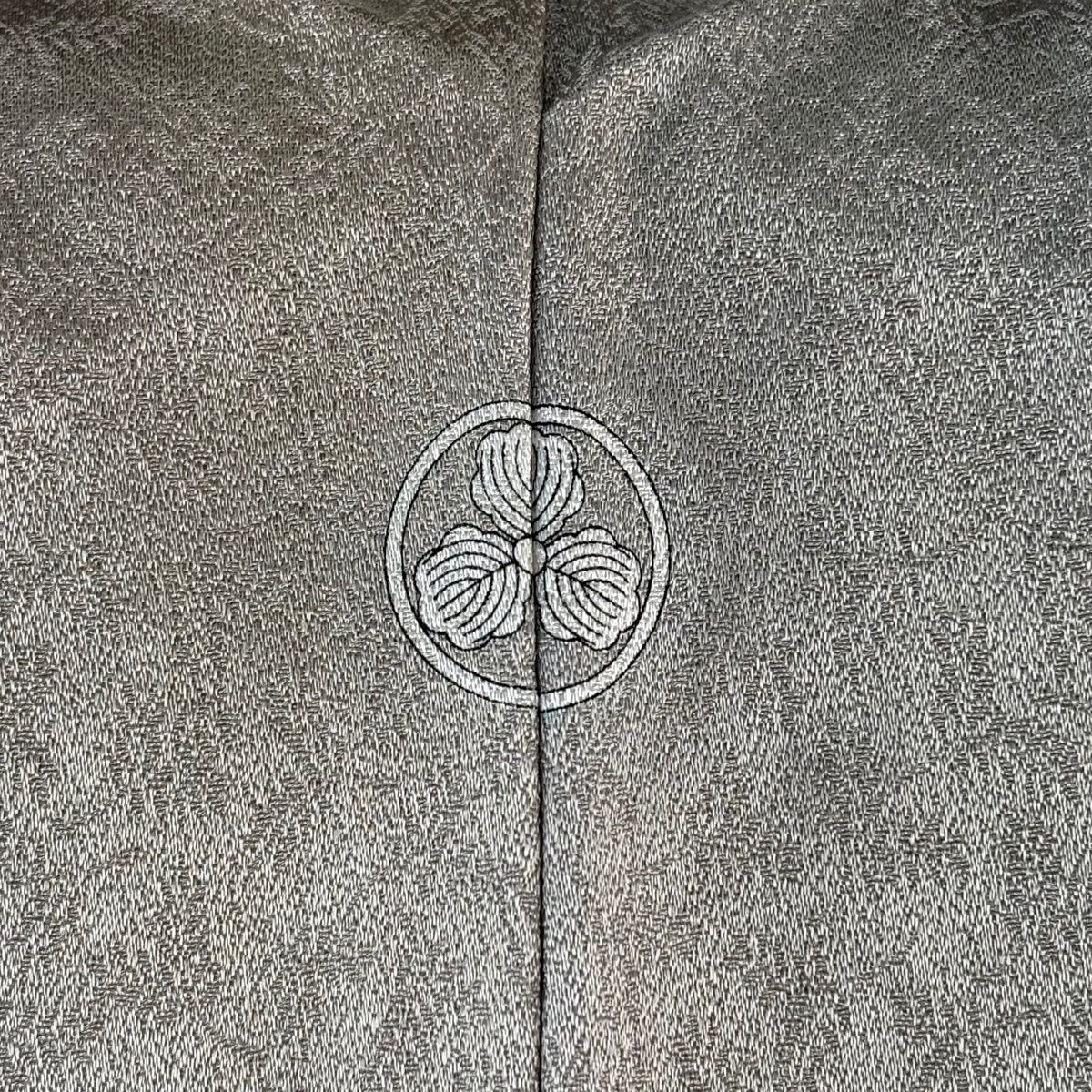  付下げ 身丈157 5 cm 裄丈65 M 袷 人間国宝 福田喜重 落款 御所車 霞 金彩 ぼかし 灰緑 正絹 一つ紋 訪問着 付け下げ 着物