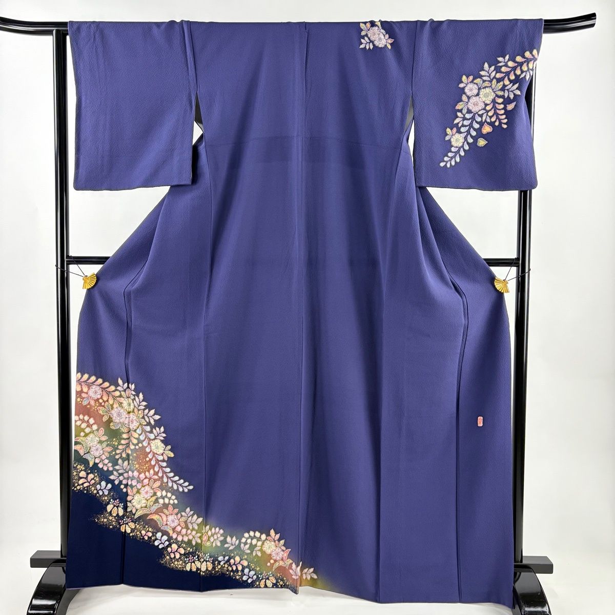 付下げ 身丈167cm 裄丈65.5cm M 袷 翠山工房 やまと 落款 辻が花 金彩