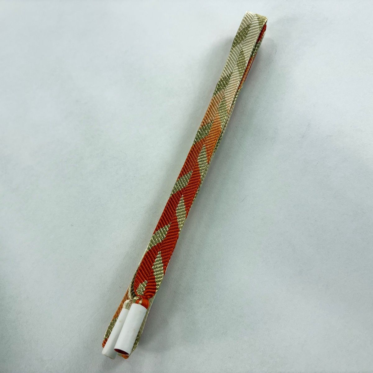 帯締め 無形文化財 有職組紐 道明 フォーマル 金糸 オレンジ 正絹 和装小物