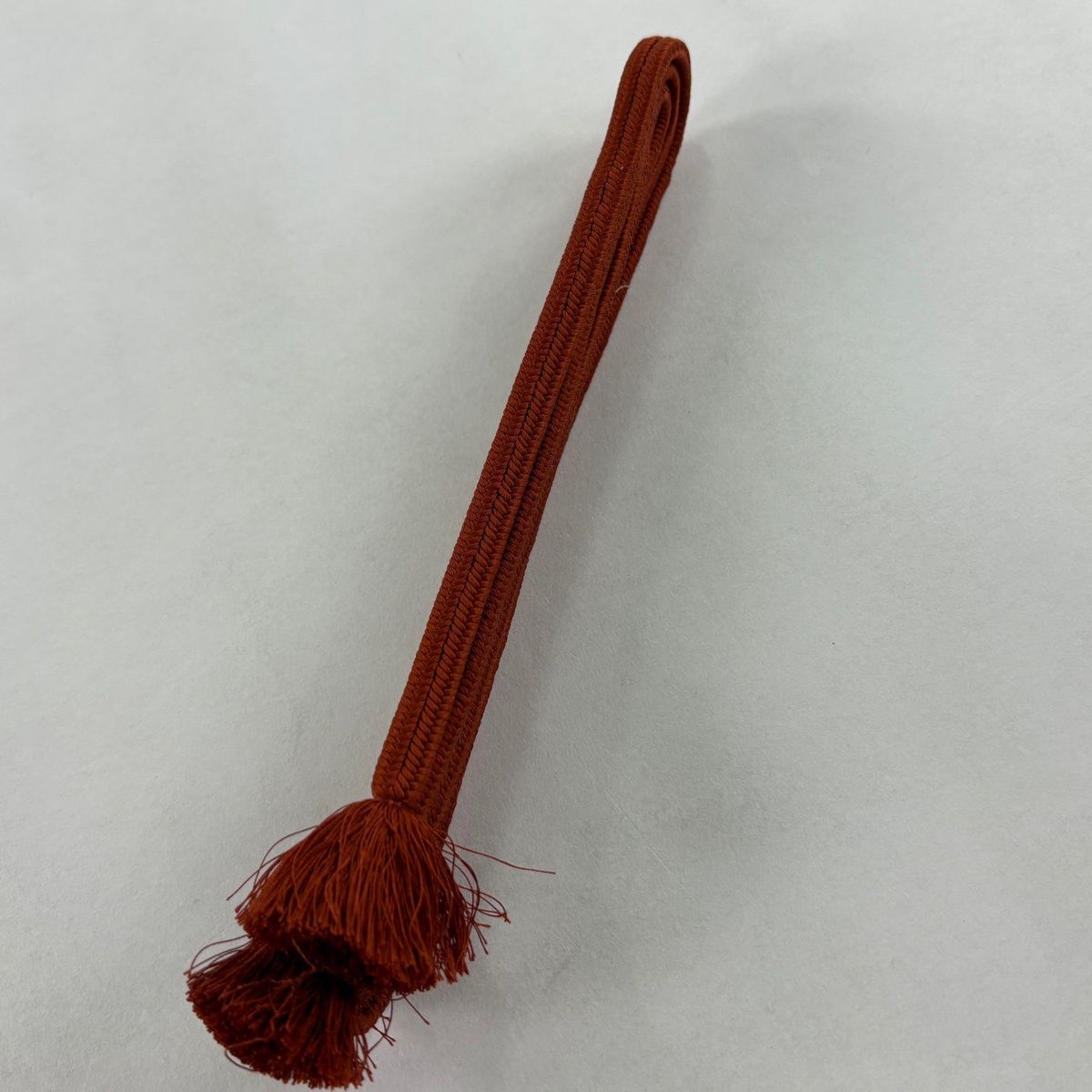 帯締め 無形文化財 有職組紐 道明 カジュアル 茜色 正絹 和装小物